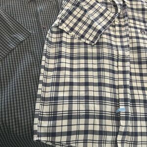 Cinch Men's Navy and White Shirts TWO for price of 1